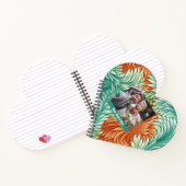 可愛いグリーンオレンジフローラカスタムスパイラルノート ノートブック (内部)