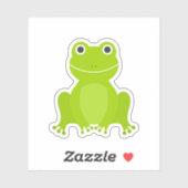 可愛いグリーンカスタムカエルCDビニールシール シール (シート)