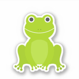 可愛いグリーンカスタムカエルCDビニールシール シール