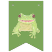 可愛いグリーンツリーフロッグ – イメ独身のージ。 バンティングフラッグ (第2の旗)