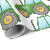 可愛いグリーントラクターforリトルボーイ誕生日 ラッピングペーパー (ロールコーナー)