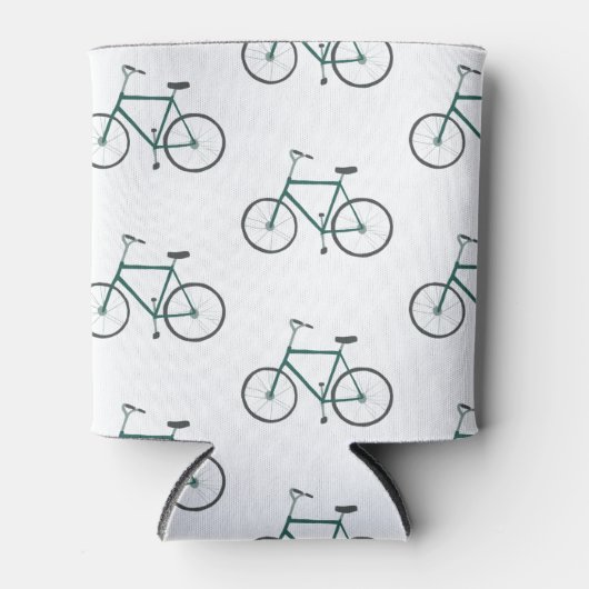 可愛いグリーンバイクはクーラー – 独自の文字を追加 缶クーラー (正面)