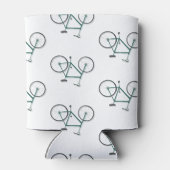 可愛いグリーンバイクはクーラー – 独自の文字を追加 缶クーラー (裏面)