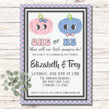 可愛いグルービーハロウィーンカボチャ性別のリビール