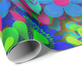 可愛いグルービーフラワーガーデン ラッピングペーパー (ロールコーナー)