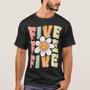 可愛いグルービー5th誕生日パーティデイジーフラワー5 tシャツ