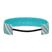 可愛いグレーアクアアステカ柄 アスレチックヘッドバンド (裏面)