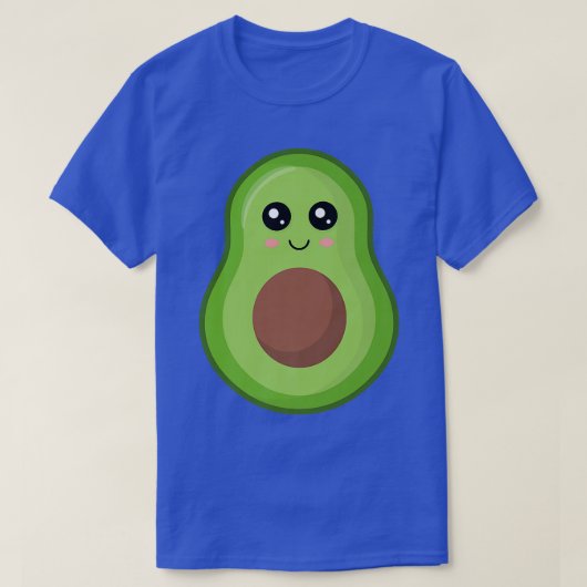 可愛いグーグルアイの明るいベビーアボカド Tシャツ (デザイン正面)