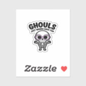 可愛いグールズがおもしろい骨格を持ちたい シール (シート)