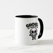 可愛いグールズがおもしろい骨格を持ちたい マグカップ (正面右)