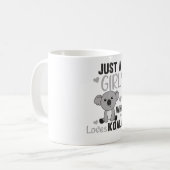 可愛いコアラが大好きな女の子 コーヒーマグカップ (正面左)