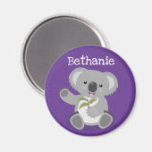 可愛いコアラのグミイラストレーション マグネット (正面/裏面)