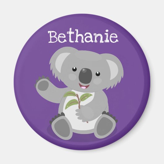 可愛いコアラのグミイラストレーション マグネット (正面)