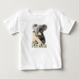 可愛いコアラの文字K子供用Tシャツ | アニマルアルファベット ベビーTシャツ