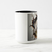 可愛いコアラひび割れた壁にクマ マグカップ (中央)