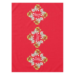 可愛いコアラクマとギフト赤いテーブルクロス テーブルクロス