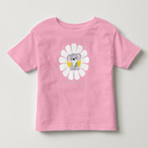 可愛いコアラデイジー花動物園アニマルラブ トドラーTシャツ