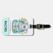 可愛いコアラパーソナライズされたトラベラーキッズラゲッジタグ ラゲッジタグ (正面横)