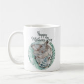 可愛いコアラベビーハグウォーターカラーアニマルマザーズデイ コーヒーマグカップ (左)