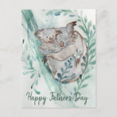 可愛いコアラベビーハグ水彩動物愛護記念日 ポストカード (正面)