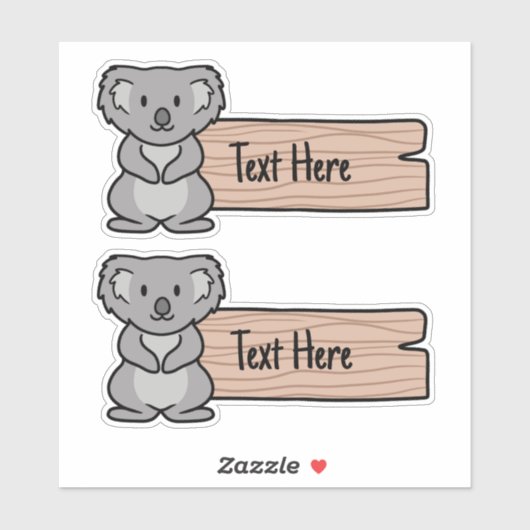 可愛いコアララベル シール (シート)