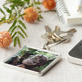 可愛いコアラリラックスクマが木に キーホルダー (側面)