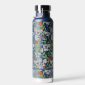 可愛いコアラ柄パーソナライズブルー ウォーターボトル (右面)