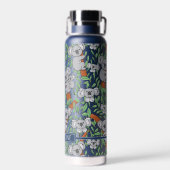 可愛いコアラ柄パーソナライズブルー ウォーターボトル (背面)