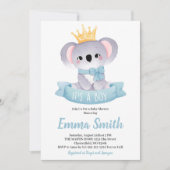 可愛いコアラ水彩赤ちゃんシャワーInvi 招待状 (正面)