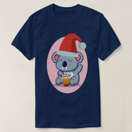 可愛いコアラ熊とバブルティー1 Tシャツ (デザイン正面)
