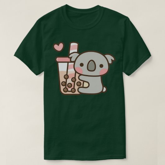 可愛いコアラ熊茶 Tシャツ (デザイン正面)