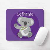可愛いコアラ葉ベアイラストレーション マウスパッド (マウス)