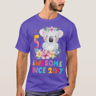 可愛いコアラ5歳の誕生日の衣装を男の子g tシャツ