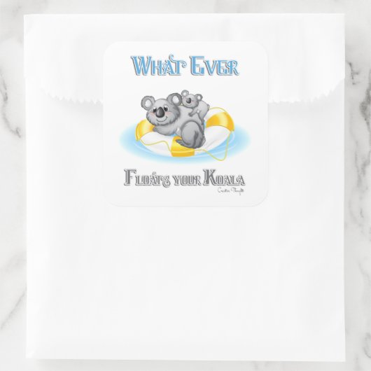 可愛いコアラ スクエアシール (バッグ)