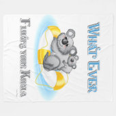 可愛いコアラ フリースブランケット (正面(横))