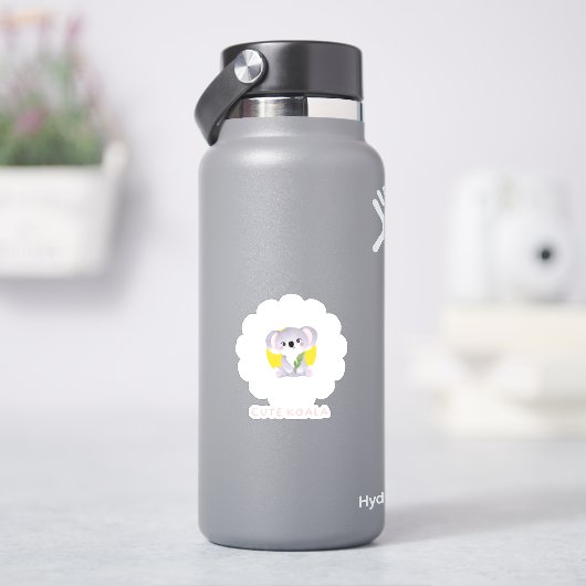 可愛いコアラonデイジー花動物の恋人 シール (HydroFlask)