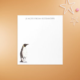 可愛いコウテイペンギンベビー パーソナライズされた ノートパッド