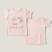 可愛いコウノトリ、パパは女の子をもらったね (デザイン正面&裏面)