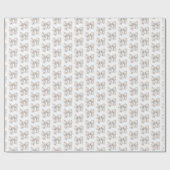 可愛いコケット白い弓パターン ラッピングペーパー (フラット)