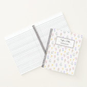 可愛いコケット花柄スパイラル ノートブック (内部)