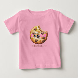 可愛いココアクッキー ピンクベビーシャワー ベビーTシャツ