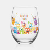 可愛いコスチュームハローウィンパーティ 子供へ ステムなしワイングラス (正面)