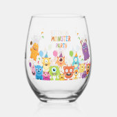 可愛いコスチュームハローウィンパーティ 子供へ ステムなしワイングラス (裏面)