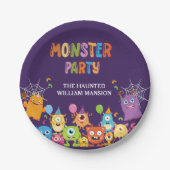 可愛いコスチュームハローウィンパーティ 子供へ ペーパープレート (正面)