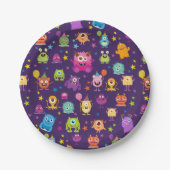 可愛いコスチュームハローウィンパーティ 子供へ ペーパープレート (正面)