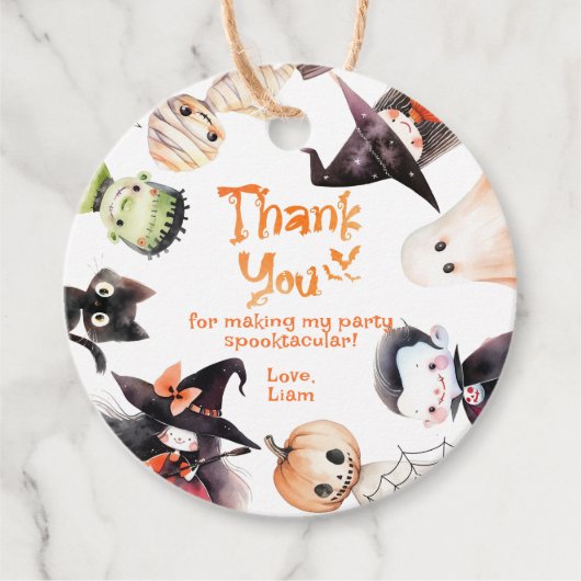 可愛いコスチュームパーティーモンスターズ感謝していハロウィンユー フェイバータグ (正面)