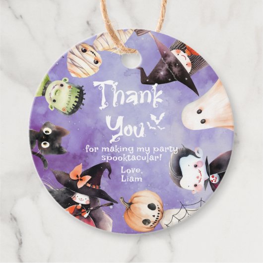 可愛いコスチュームパーティーモンスターズ感謝していハロウィンユー フェイバータグ (正面)