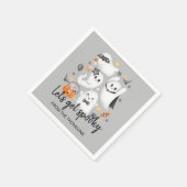 可愛いコスメ不気味幽霊カボチャのハロウィン スタンダードカクテルナプキン (角)