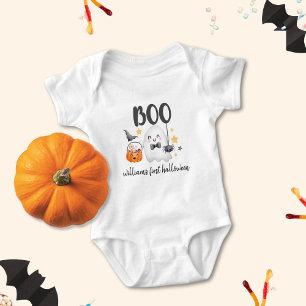 可愛いコスメ不気味幽霊カボチャのハロウィン ベビーボディスーツ