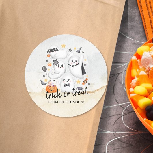 可愛いコスメ不気味幽霊カボチャのハロウィン ラウンドシール